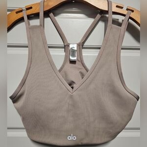 Alo Yoga Airlift Ribbed Jump Start V-Neck Bra